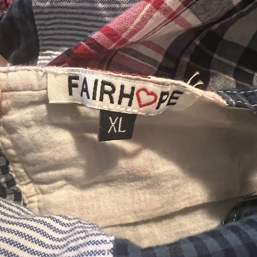 Fairhope Women’s Maxi Dress XL Patchwork Pockets Americana Red White Blue - Picture 3 of 5